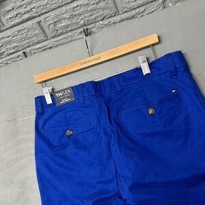Tommy Hilfiger Pants Mens 32x30 Navy Blue THFlex Regular Fit Stretch Chino New